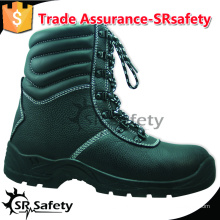 SRSAFETY chaussures de sécurité en cuir garniture de vache de haute qualité chaussures de sécurité en acier noir